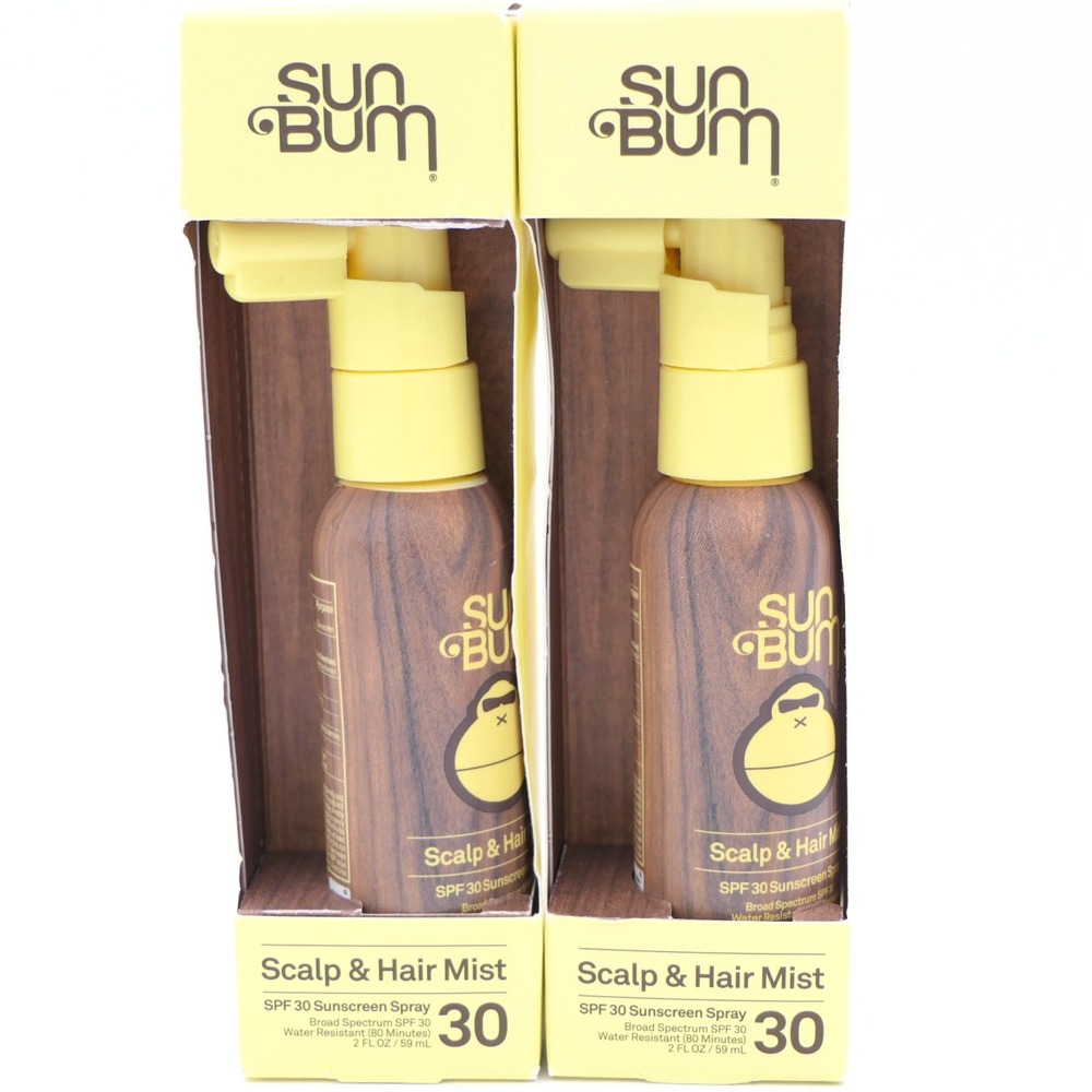 Sun Bum Scalp & Hair Mist SPF 30 Sunscreen Spray 2 Pack 2 fl oz Ea Exp 09/26